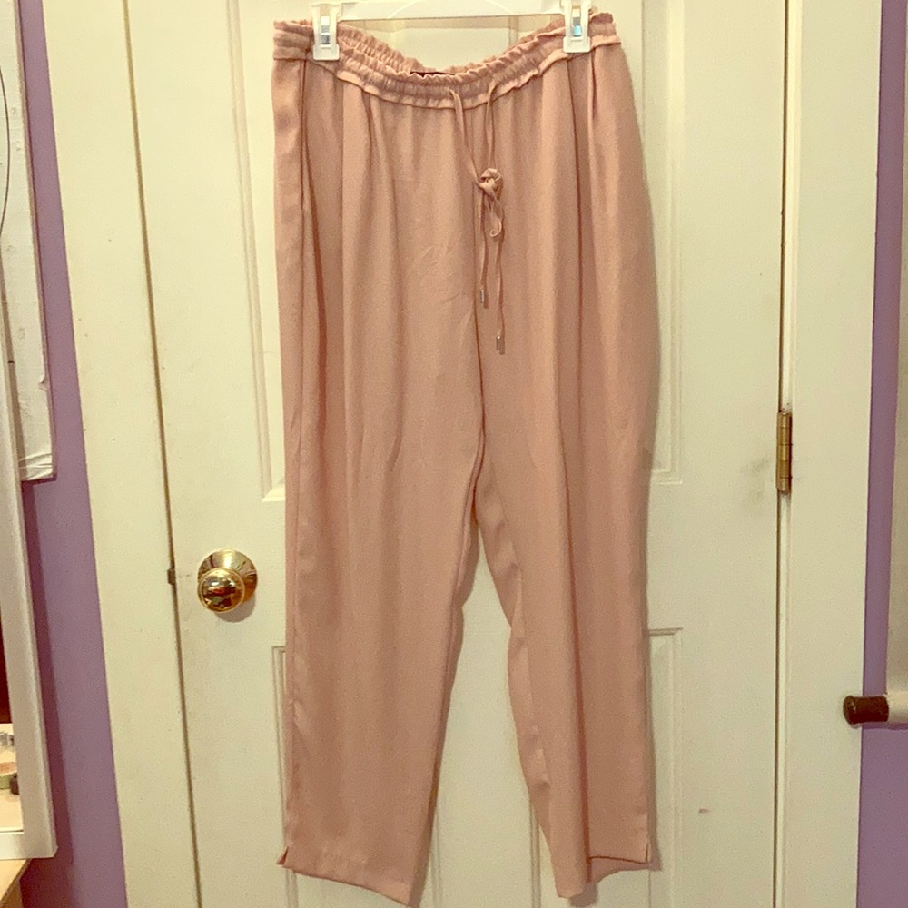 Pale pink lightweight pants
